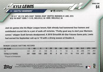 2020 Topps - Gold Star #64 Kyle Lewis Back