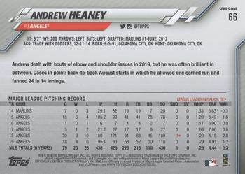 2020 Topps - Gold Star #66 Andrew Heaney Back