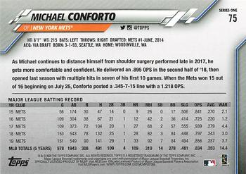 2020 Topps - Gold Star #75 Michael Conforto Back