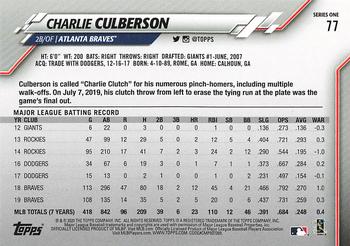 2020 Topps - Gold Star #77 Charlie Culberson Back