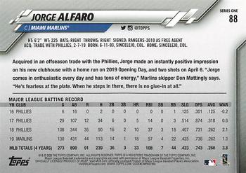 2020 Topps - Gold Star #88 Jorge Alfaro Back
