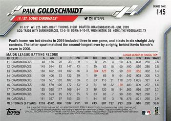 2020 Topps - Gold Star #145 Paul Goldschmidt Back