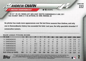 2020 Topps - Gold Star #222 Andrew Chafin Back