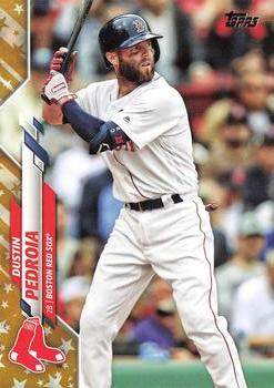 2020 Topps - Gold Star #388 Dustin Pedroia Front