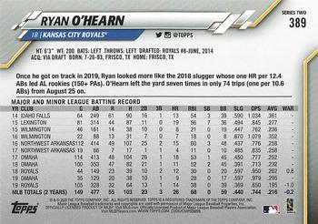 2020 Topps - Gold Star #389 Ryan O'Hearn Back