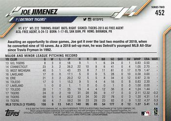 2020 Topps - Gold Star #452 Joe Jimenez Back