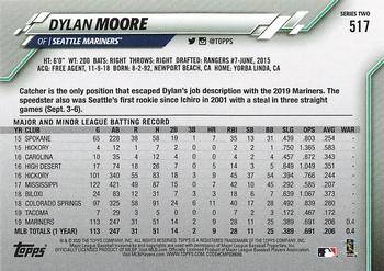 2020 Topps - Gold Star #517 Dylan Moore Back