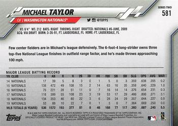 2020 Topps - Gold Star #581 Michael Taylor Back