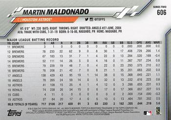2020 Topps - Gold Star #606 Martin Maldonado Back