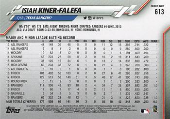 2020 Topps - Gold Star #613 Isiah Kiner-Falefa Back