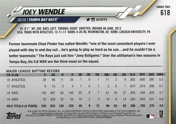 2020 Topps - Gold Star #618 Joey Wendle Back