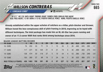 2020 Topps - Gold Star #665 Willson Contreras Back