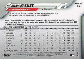 2020 Topps - Gold Star #667 Adam Haseley Back