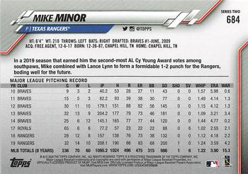 2020 Topps - Gold Star #684 Mike Minor Back