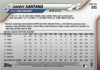 2020 Topps - Gold Star #695 Danny Santana Back