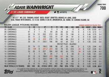 2020 Topps - Gold Star #700 Adam Wainwright Back