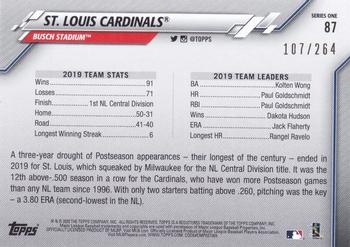 2020 Topps - Foilboard (Retail) #87 St. Louis Cardinals Back