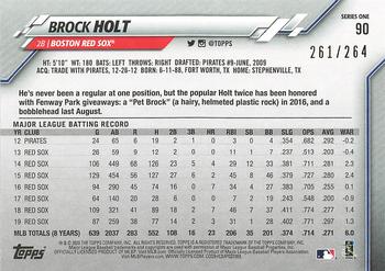 2020 Topps - Foilboard (Retail) #90 Brock Holt Back
