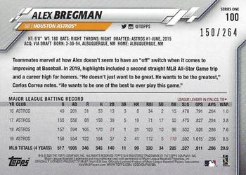2020 Topps - Foilboard (Retail) #100 Alex Bregman Back