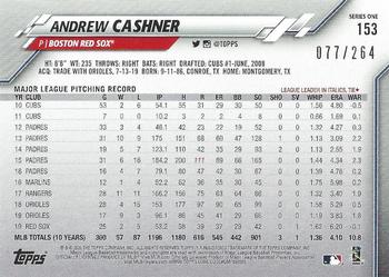 2020 Topps - Foilboard (Retail) #153 Andrew Cashner Back