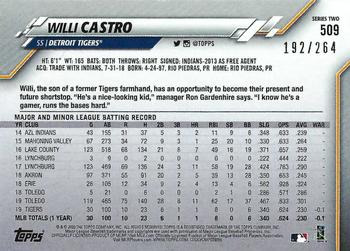 2020 Topps - Foilboard (Retail) #509 Willi Castro Back