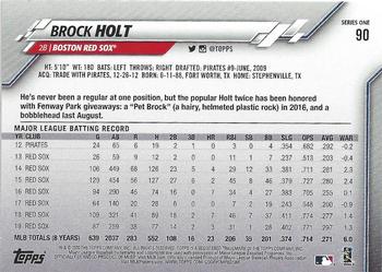 2020 Topps - Blue #90 Brock Holt Back