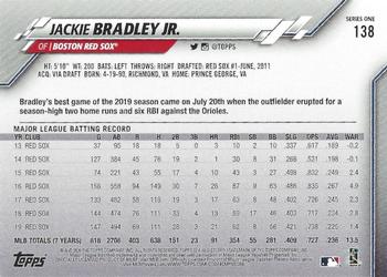 2020 Topps - Blue #138 Jackie Bradley Jr. Back
