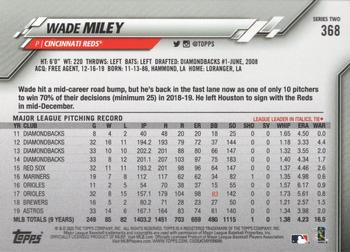 2020 Topps - Blue #368 Wade Miley Back
