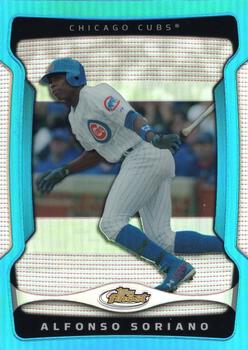 2009 Finest - Refractors Blue #12 Alfonso Soriano Front