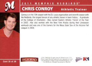 2011 MultiAd Memphis Redbirds #35 Chris Conroy Back