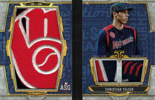 2020 Topps Triple Threads - All-Star Jumbo Sleeve Team Patch Book #ASTP-CY Christian Yelich Front