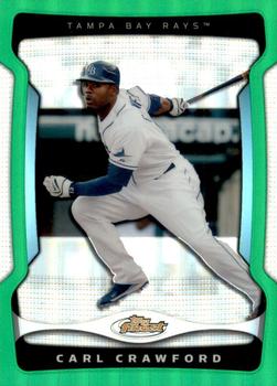 2009 Finest - Refractors Green #78 Carl Crawford Front