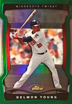 2009 Finest - Refractors Green #93 Delmon Young Front