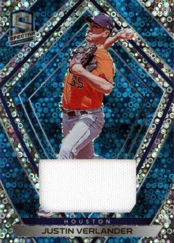 2020 Panini Chronicles - Spectra Swatches Neon Blue #21 Justin Verlander Front
