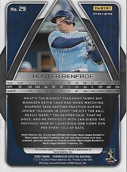 2020 Panini Chronicles - Spectra Swatches Neon Blue #29 Hunter Renfroe Back