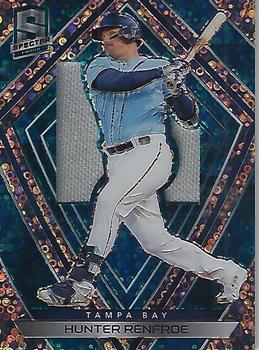 2020 Panini Chronicles - Spectra Swatches Neon Blue #29 Hunter Renfroe Front
