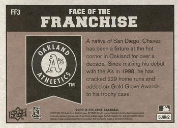 2009 O-Pee-Chee - Face of the Franchise #FF3 Eric Chavez Back