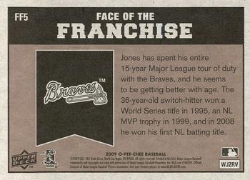 2009 O-Pee-Chee - Face of the Franchise #FF5 Chipper Jones Back