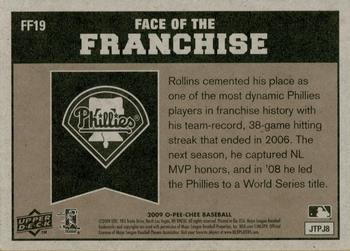 2009 O-Pee-Chee - Face of the Franchise #FF19 Jimmy Rollins Back