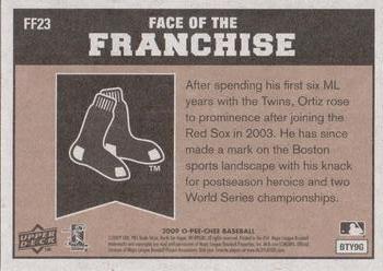2009 O-Pee-Chee - Face of the Franchise #FF23 David Ortiz Back