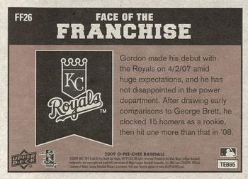 2009 O-Pee-Chee - Face of the Franchise #FF26 Alex Gordon Back