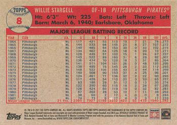 2021 Topps Archives #8 Willie Stargell Back