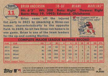 2021 Topps Archives #11 Brian Anderson Back