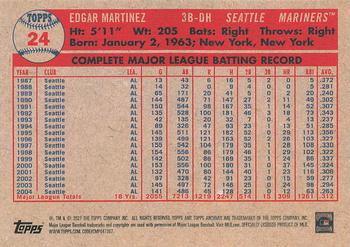 2021 Topps Archives #24 Edgar Martinez Back