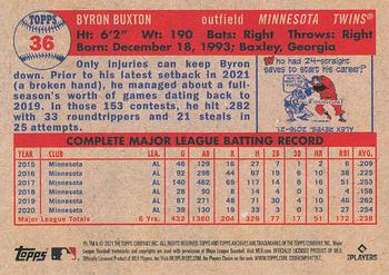 2021 Topps Archives #36 Byron Buxton Back