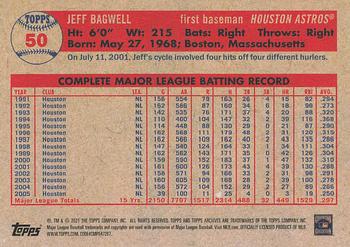 2021 Topps Archives #50 Jeff Bagwell Back