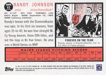 2021 Topps Archives #63 Randy Johnson Back