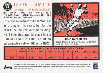 2021 Topps Archives #84 Ozzie Smith Back