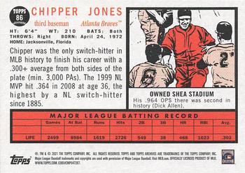 2021 Topps Archives #86 Chipper Jones Back