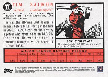2021 Topps Archives #96 Tim Salmon Back